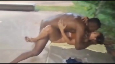 The cheating sent his wife to the captured guy in public, on the street, in a square, there was no condom, it was bareback.